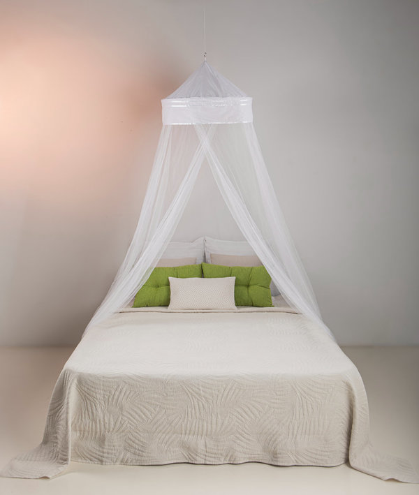 Mosquito net for single and double bed BANGLA DELUXE white with one fastening point and mesh 256.